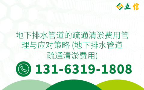地下排水管道的疏通清淤费用管理与应对策略 (地下排水管道疏通清淤费用)