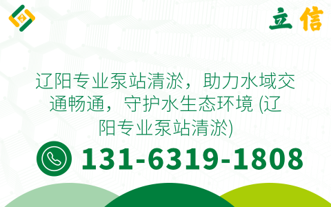 辽阳专业泵站清淤，助力水域交通畅通，守护水生态环境 (辽阳专业泵站清淤)