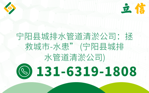 宁阳县城排水管道清淤公司：拯救城市-水患” (宁阳县城排水管道清淤公司)
