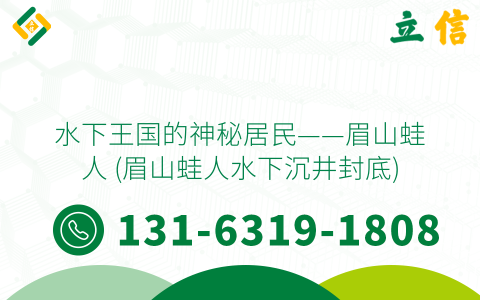 水下王国的神秘居民——眉山蛙人 (眉山蛙人水下沉井封底)