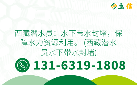 西藏潜水员：水下带水封堵，保障水力资源利用。 (西藏潜水员水下带水封堵)