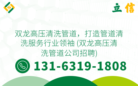 双龙高压清洗管道，打造管道清洗服务行业领袖 (双龙高压清洗管道公司招聘)